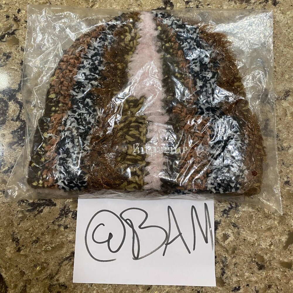 Supreme - Sup Tinsel Stripe Beanie 'Brown' - FW25BN68 BROWN